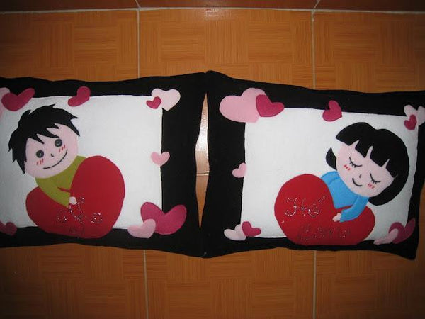 Happy heart Couple pillow