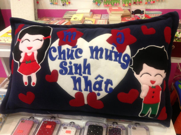 Vietnamese birthday wishes Rectangle Shaped Pillow