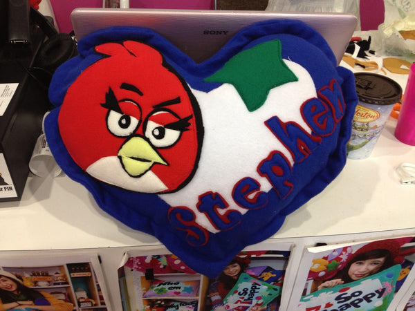 Angry bird Heart Shaped Pillow
