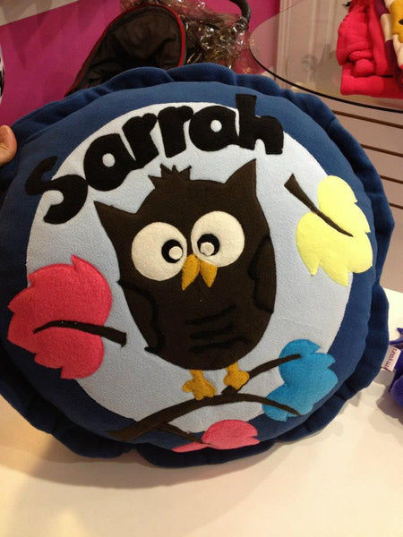 Owl - Circle Pillow