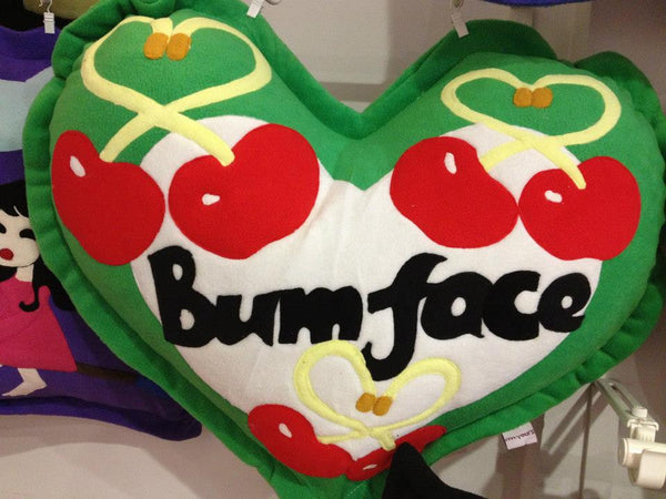 Bum Face Heart Shaped Pillow