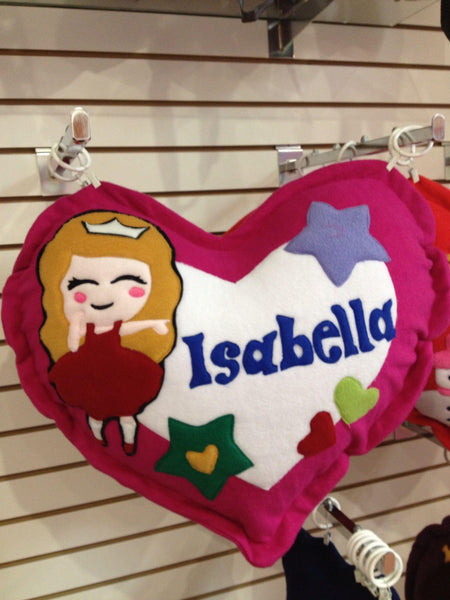 Names Heart Shaped Pillow